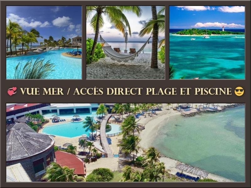 Tres Bel Appartement Avec Vue Mer, Acces Direct A La Plage Et Piscine Surveillee Saint-Francois  Dış mekan fotoğraf